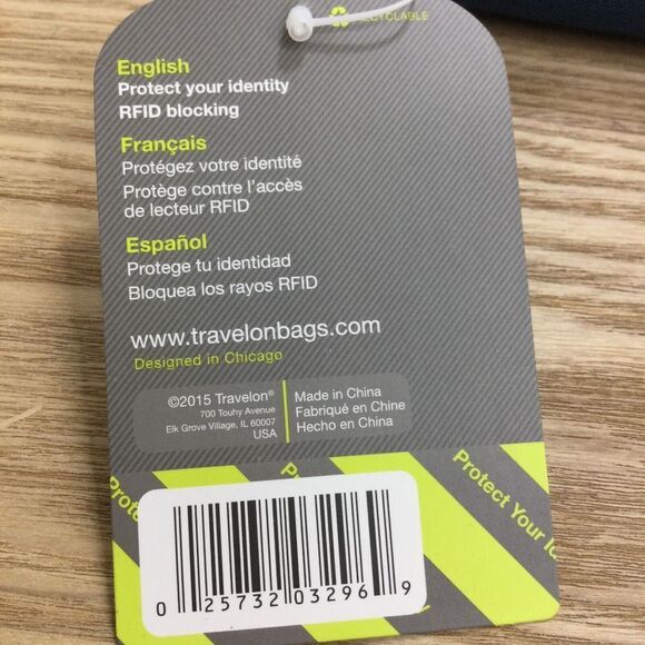 Travelon RDIF Blocking Travel Wallet Zip Clutch Multi Pocket Wristlet Blue NWT - Picture 4 of 7